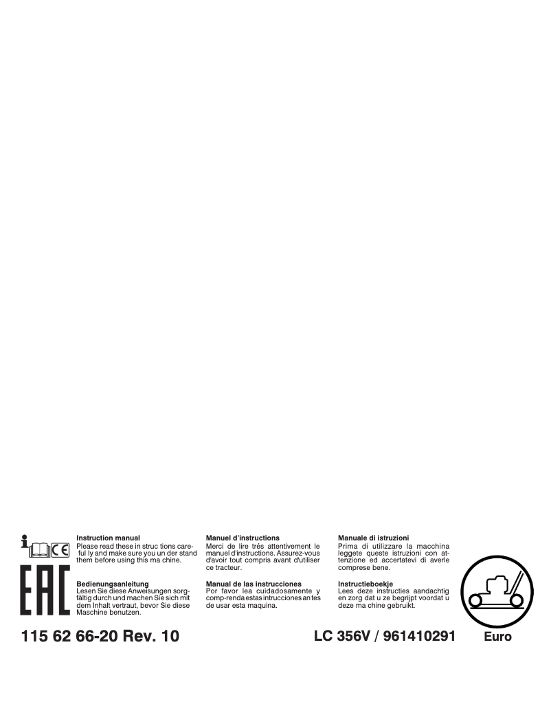 Image de la première page du manuel de l'appareil LC 356V