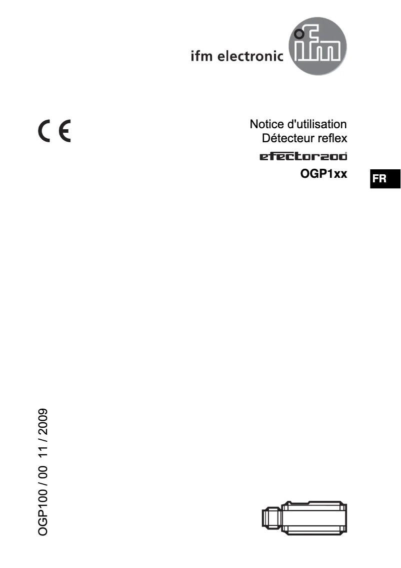 Page 1 de la notice Manuel utilisateur IFM OGP100