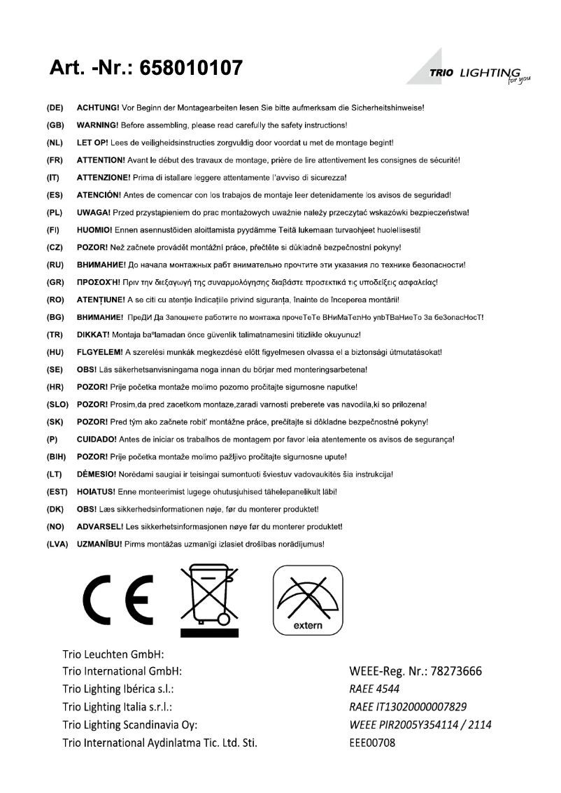Image de la première page du manuel de l'appareil Hokkaido 658010107