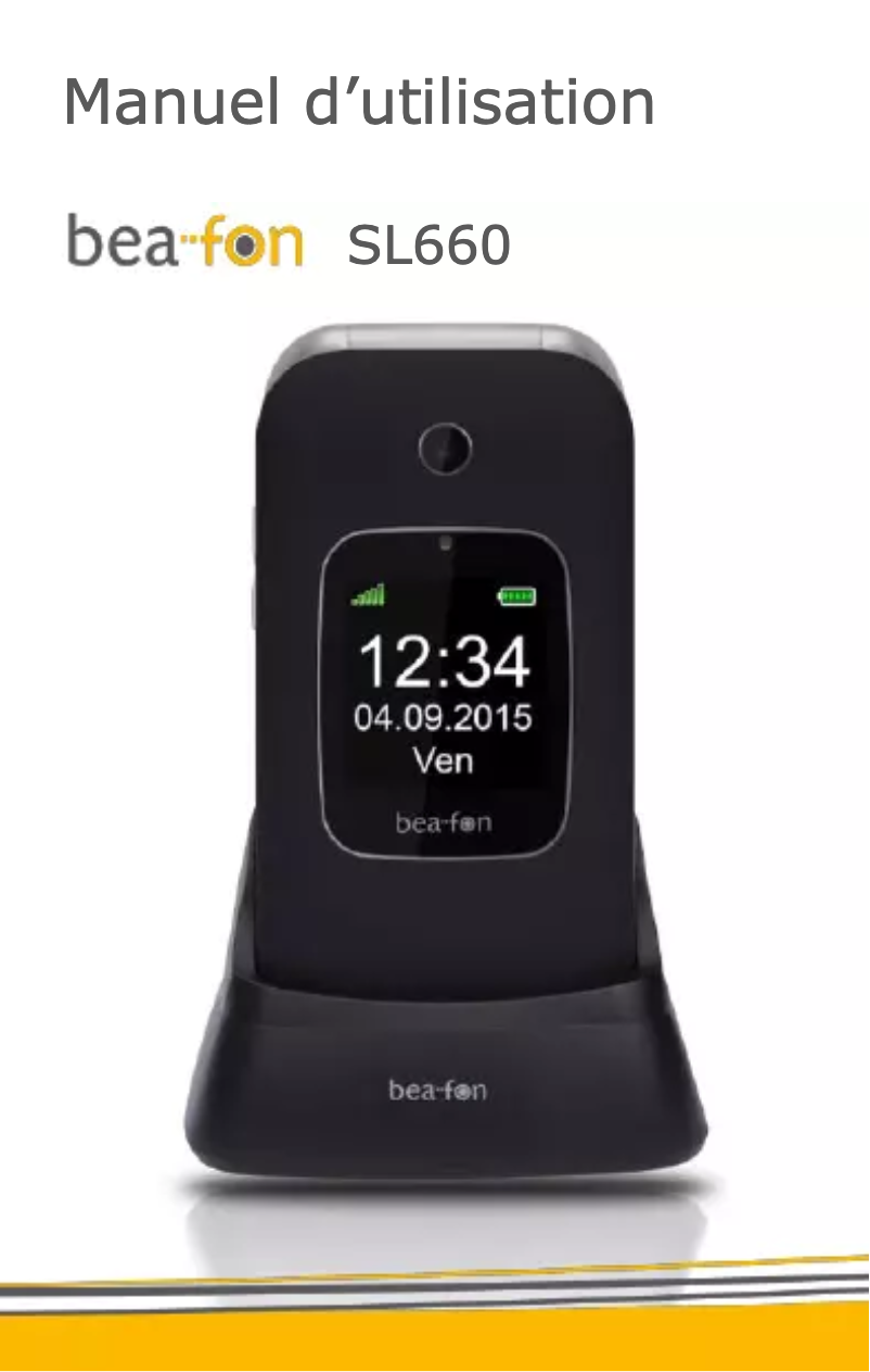 Page 1 de la notice Manuel utilisateur Bea-fon SL660