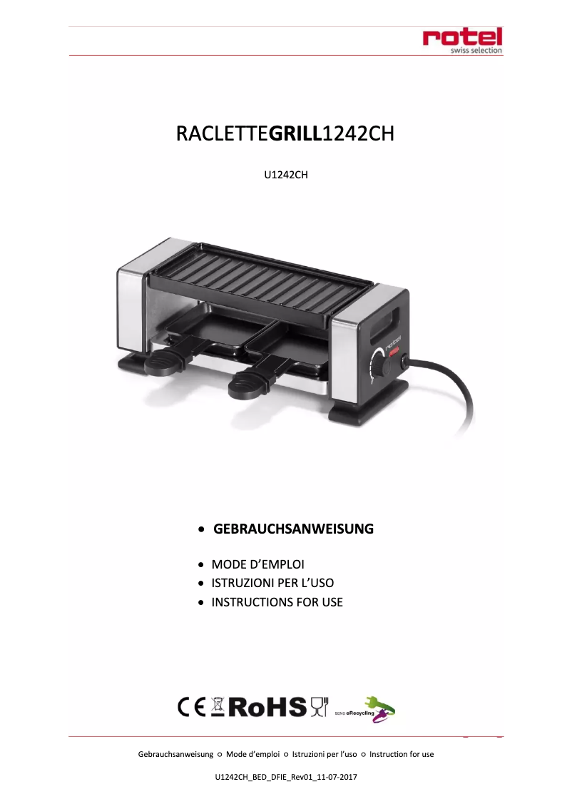 Page n°1 - Manuel utilisateur Rotel DUO