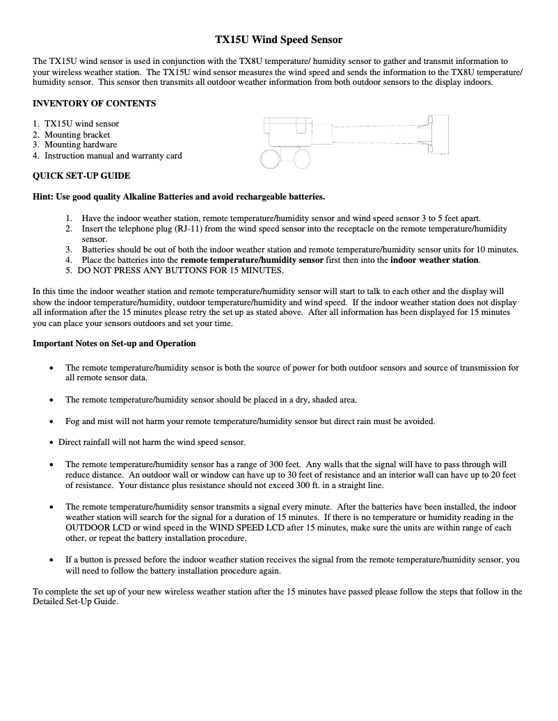 Página 1 del manual Manual de usuario La Crosse Technology TX15U