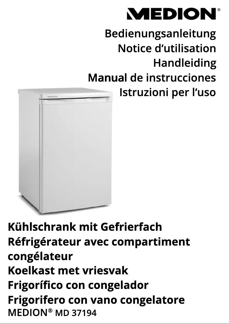 Page 1 de la notice Manuel utilisateur Medion MD 37194