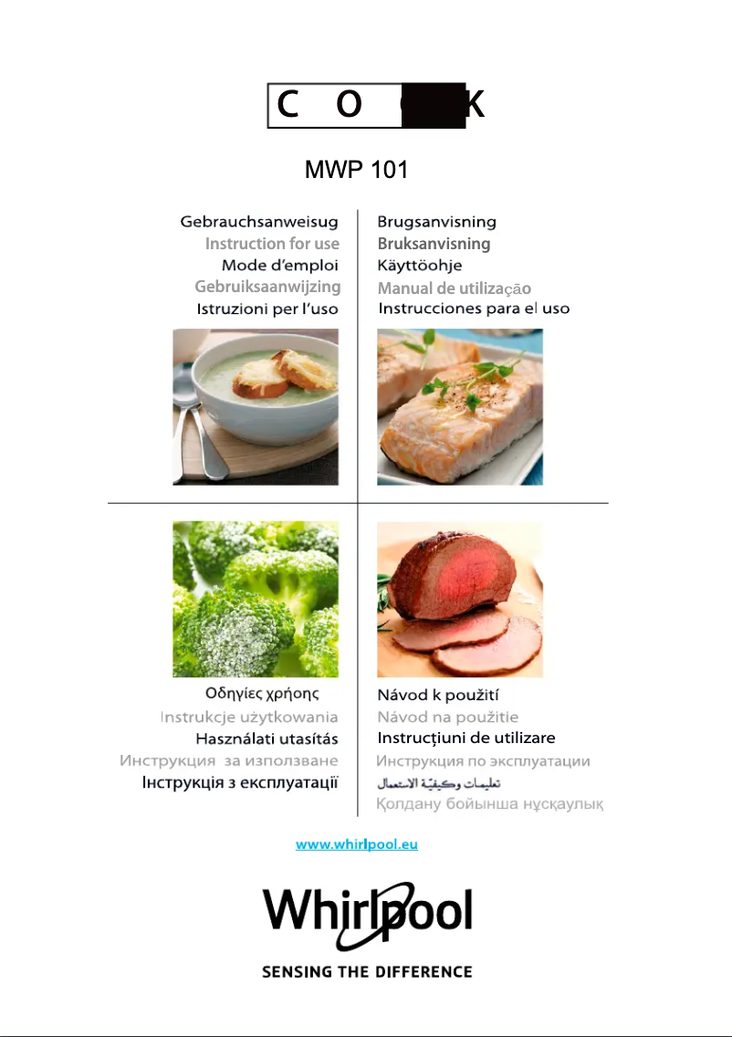 Page 1 de la notice Manuel utilisateur Whirlpool MWP 101 W
