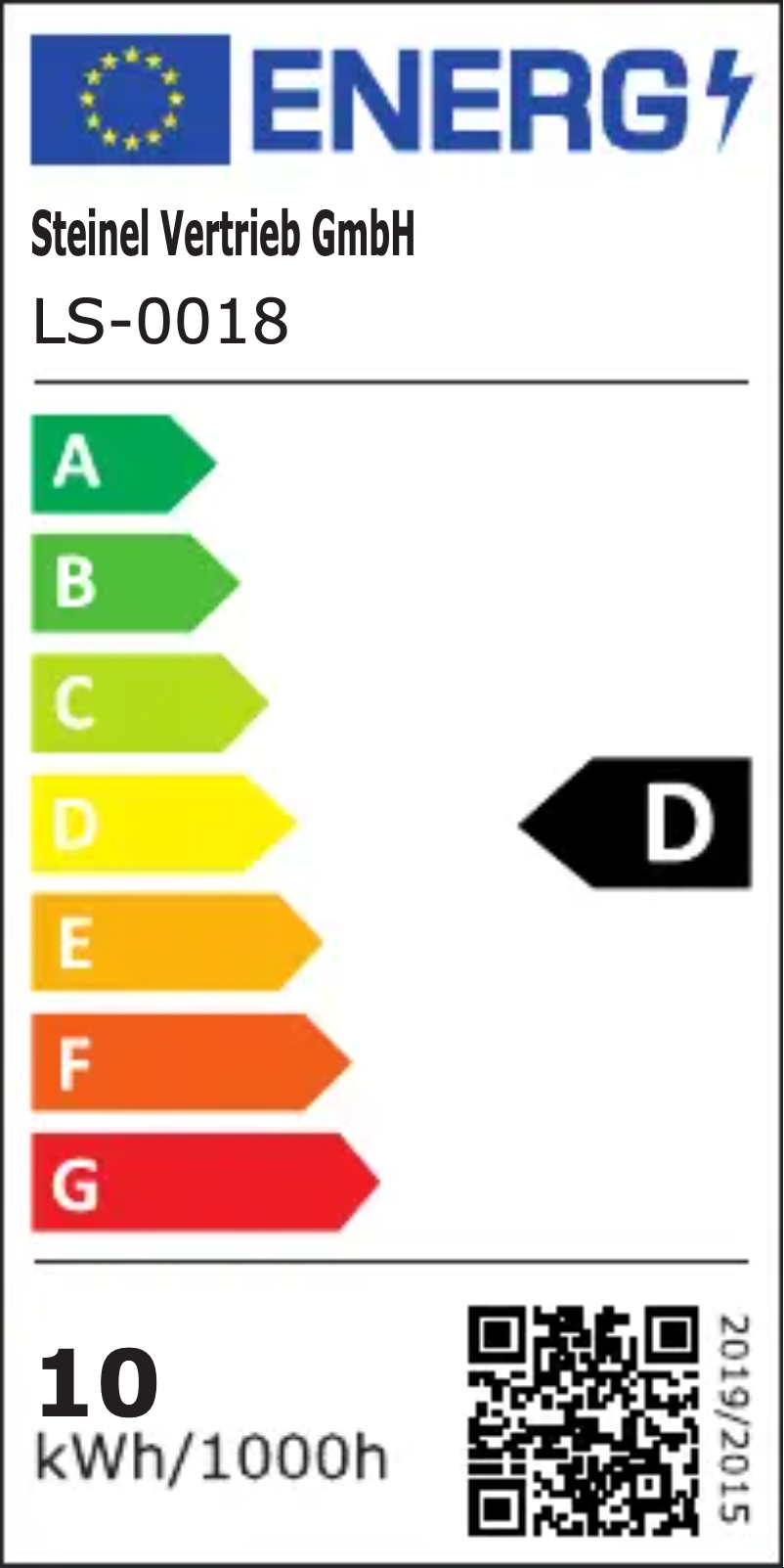 Page n°1 - Label énergétique Steinel L 810 S