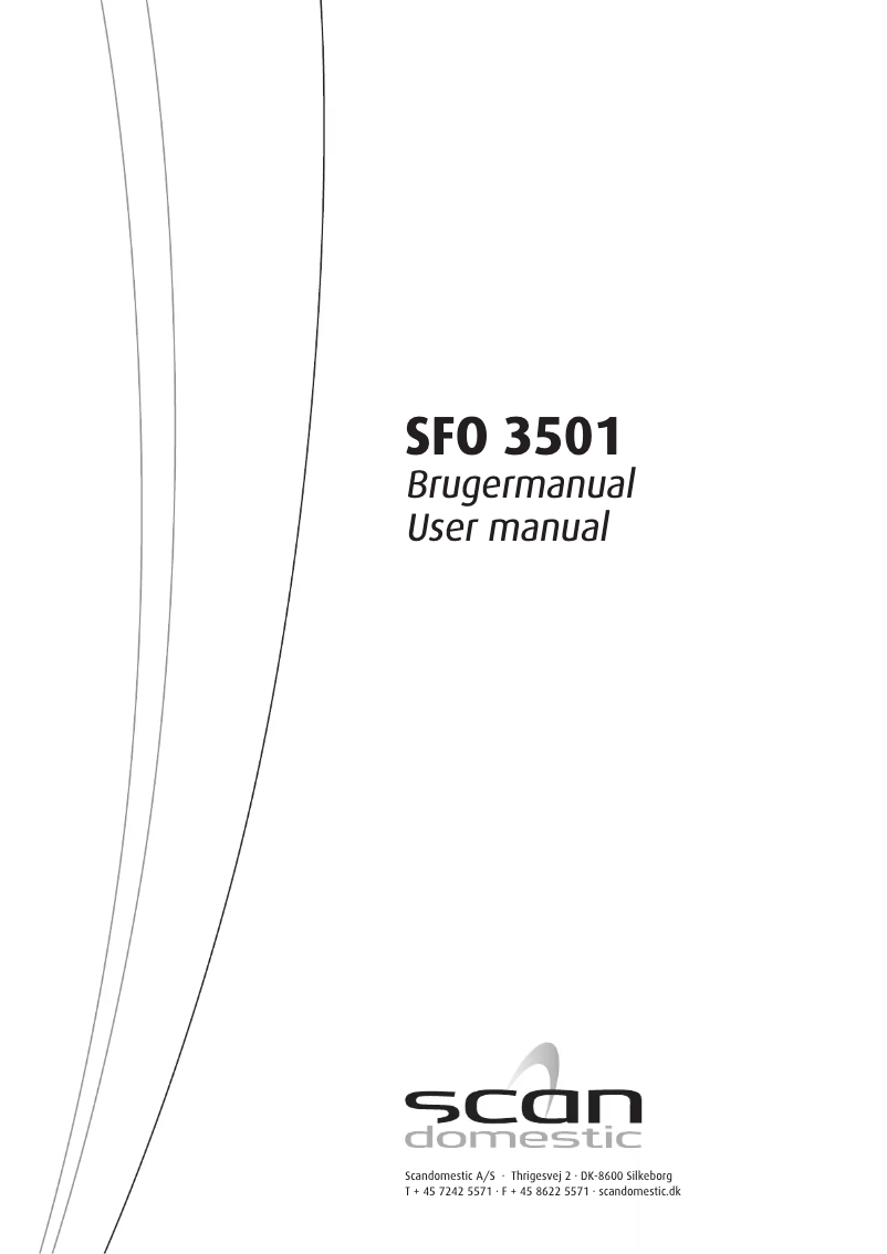 Page 1 de la notice Manuel utilisateur Scandomestic SFO 3501