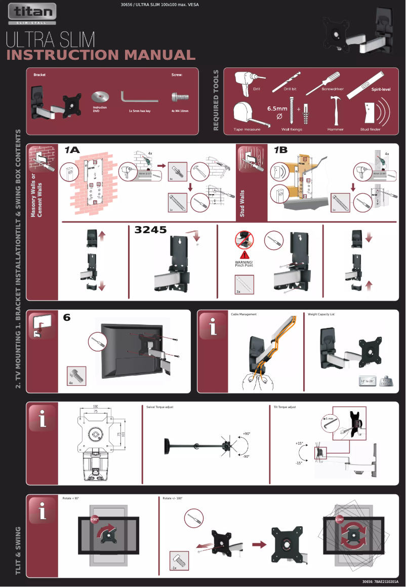 Page n°1 - Manuel utilisateur Titan 30656