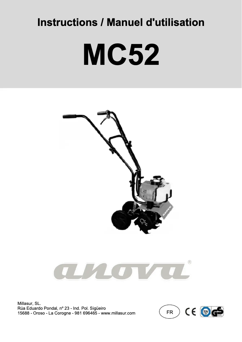 Image de la première page du manuel de l'appareil MC52