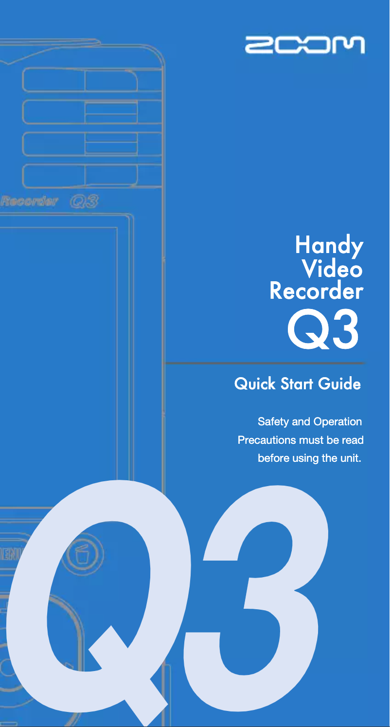 Página 1 del manual Manual de instrucciones Zoom Q3