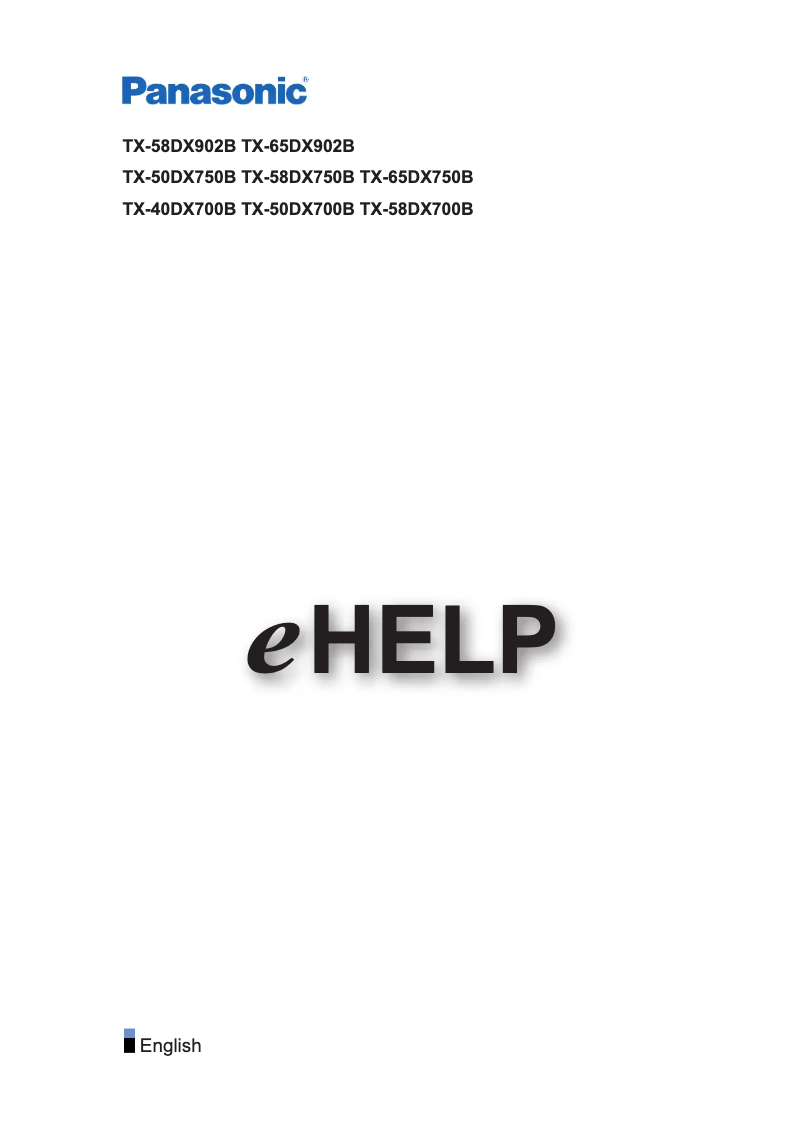 Page 1 de la notice Manuel utilisateur Panasonic TX-40DX700B