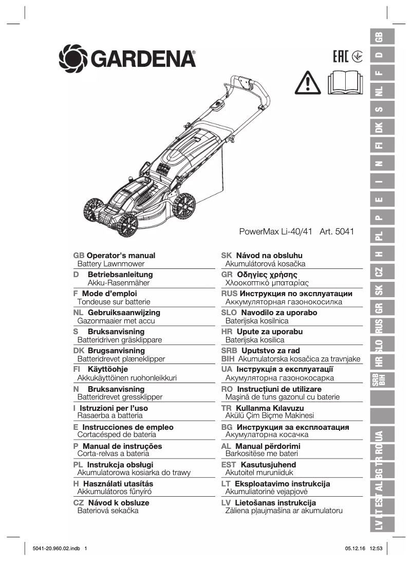 Página 1 del manual Manual de usuario Gardena PowerMax Li 40/41