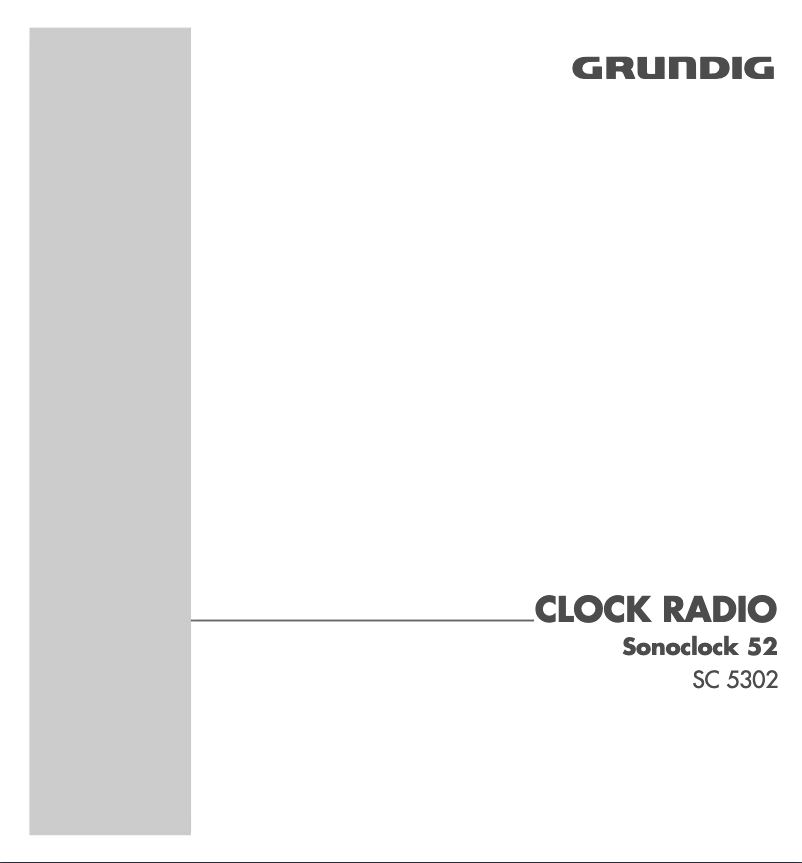 Page n°1 - Manuel utilisateur Grundig Sonoclock 52