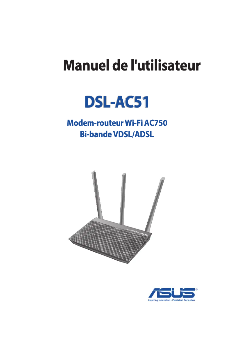 Page 1 de la notice Manuel utilisateur Asus DSL-AC51
