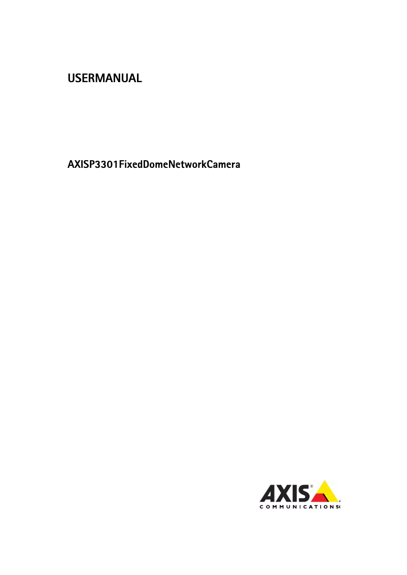 Image de la première page du manuel de l'appareil P3301