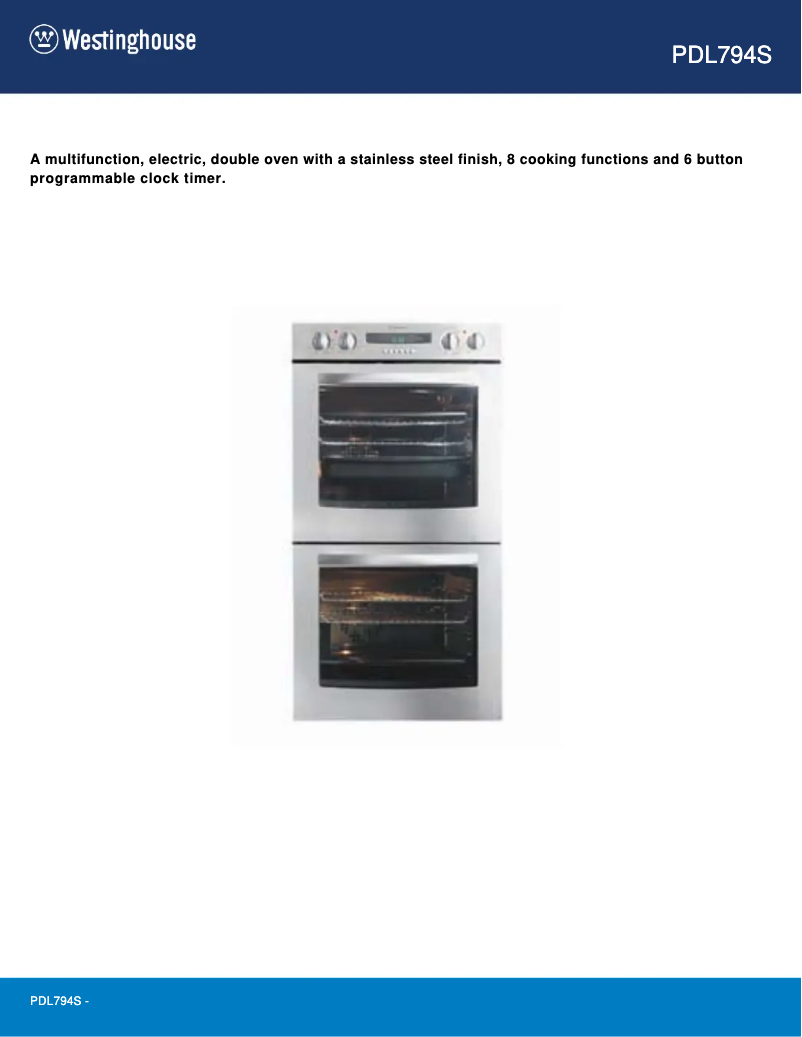 Image de la première page du manuel de l'appareil PDL794S