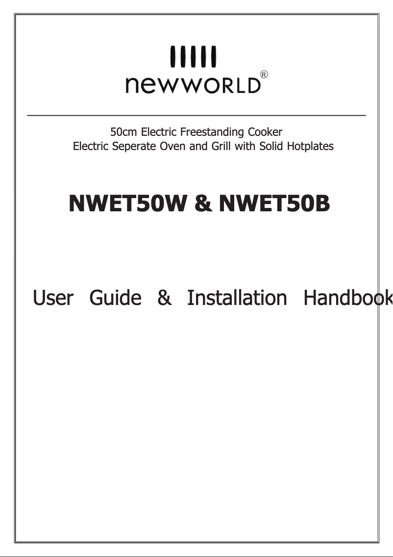 Page n°1 - Manuel utilisateur New World ET50