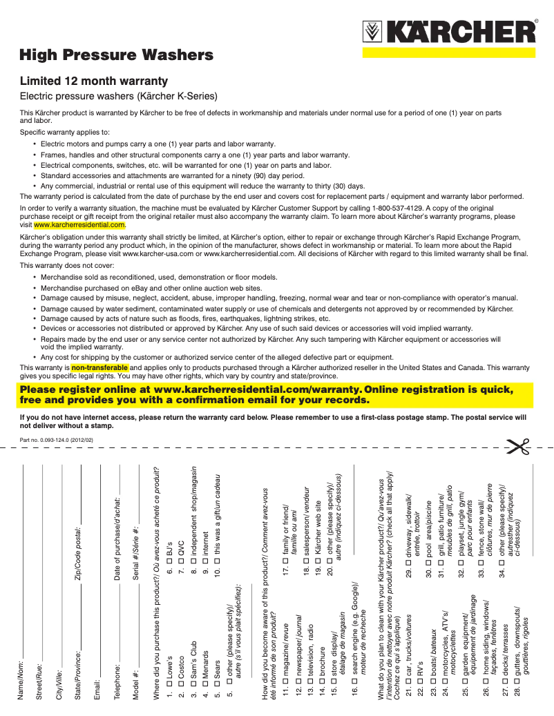 Página 1 del manual Manual de usuario Kärcher K2 CHK