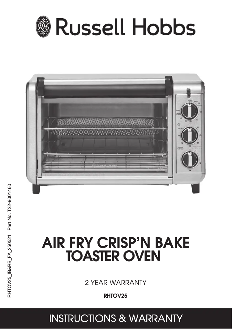 Image de la première page du manuel de l'appareil RHTOV25