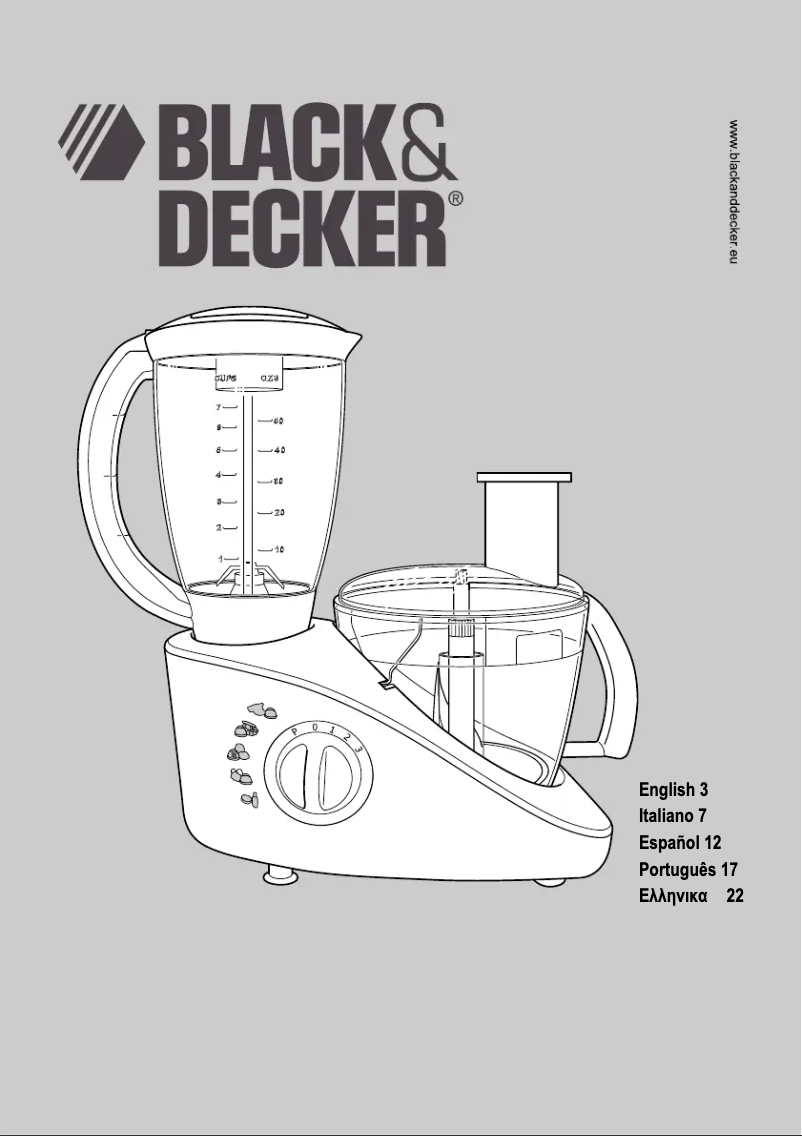 Page 1 de la notice Manuel utilisateur Black & Decker FP800