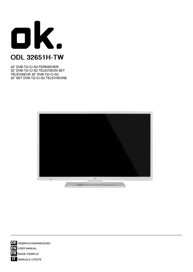 Page n°1 - Manuel utilisateur OK ODL 32651H-TW