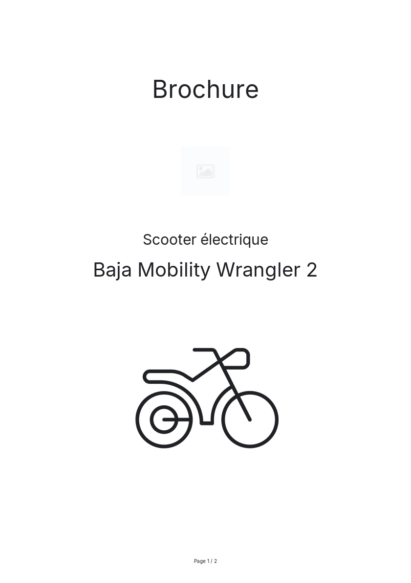 Page n°1 - Brochure Baja Mobility Wrangler 2