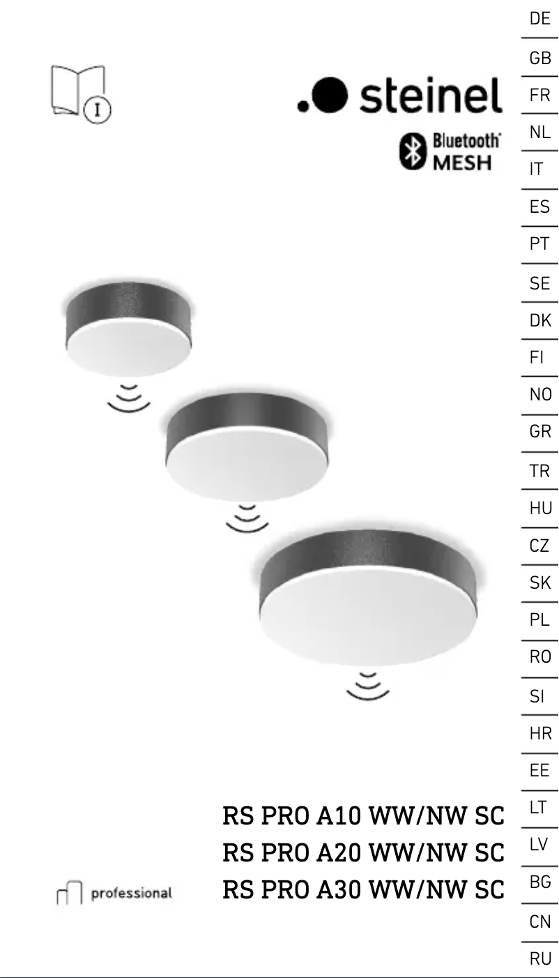 Page 1 de la notice Manuel utilisateur Steinel RS PRO A10 SC