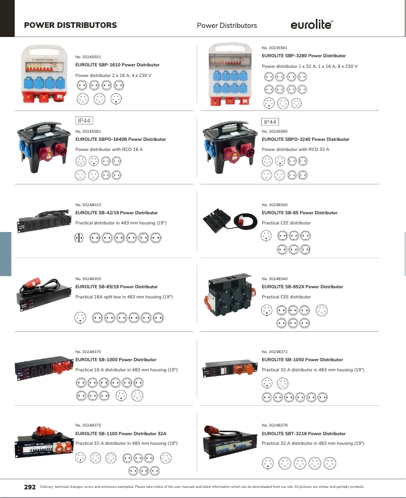 Page 1 de la notice Catalogue Eurolite SB-65