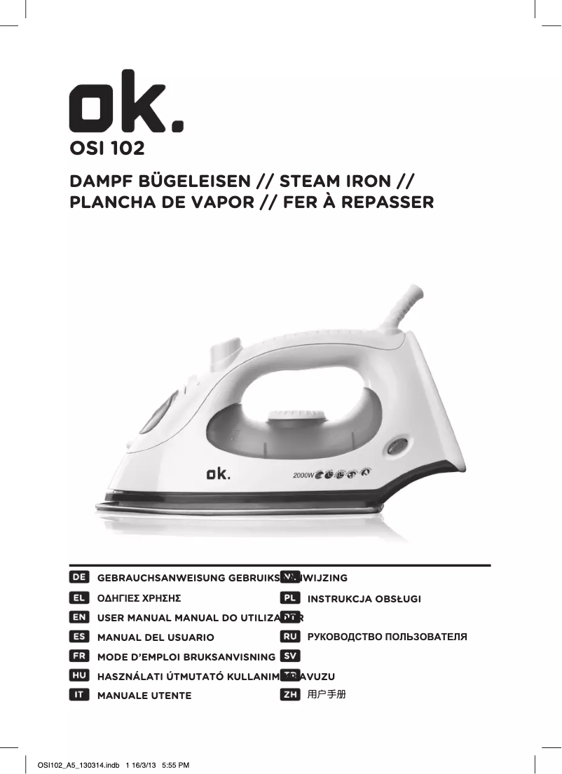 Page 1 de la notice Manuel utilisateur OK OSI 102