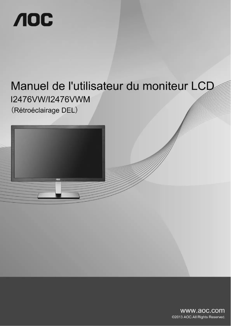 Page 1 de la notice Manuel utilisateur AOC Style-line I2476VWM