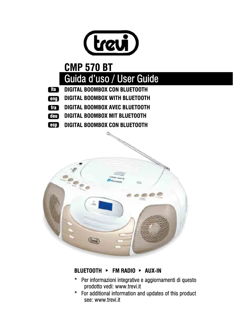 Page 1 de la notice Manuel utilisateur Trevi CMP 570 BT