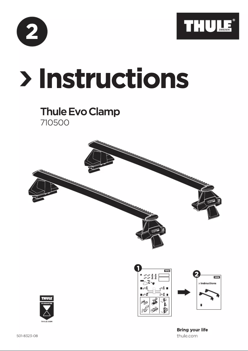 Page 1 de la notice Manuel utilisateur Thule Evo Clamp