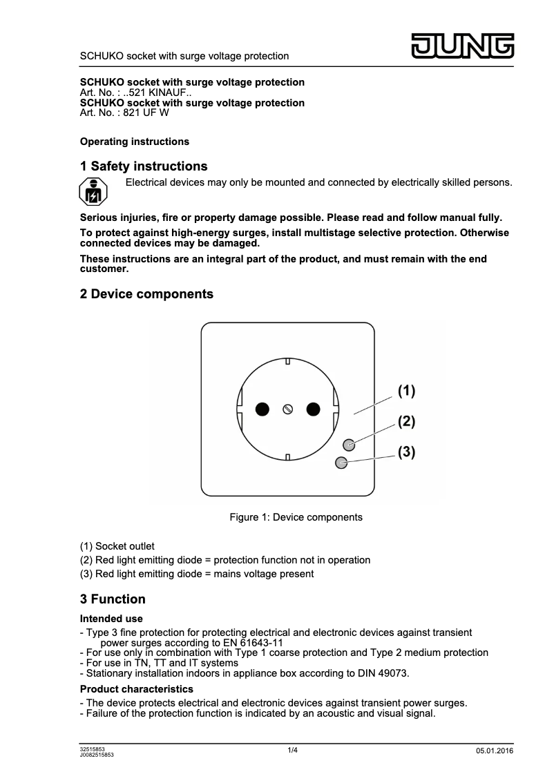 Image de la première page du manuel de l'appareil 521KIZNAUF
