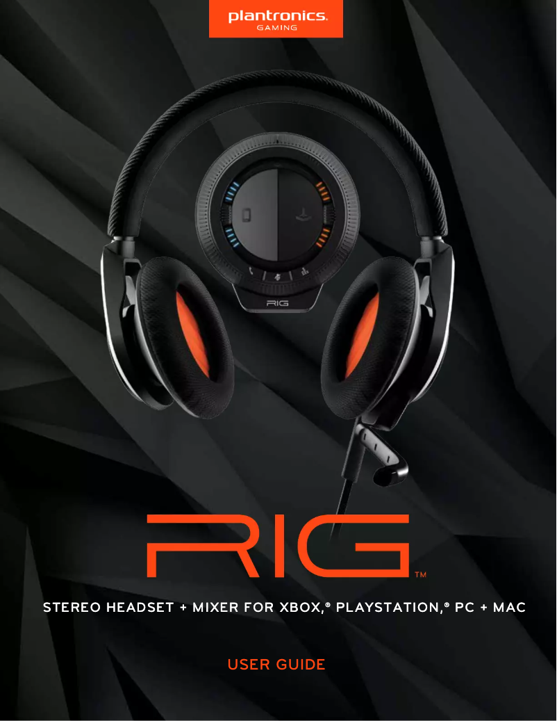 Page n°1 - Manuel utilisateur Plantronics RIG 500HD