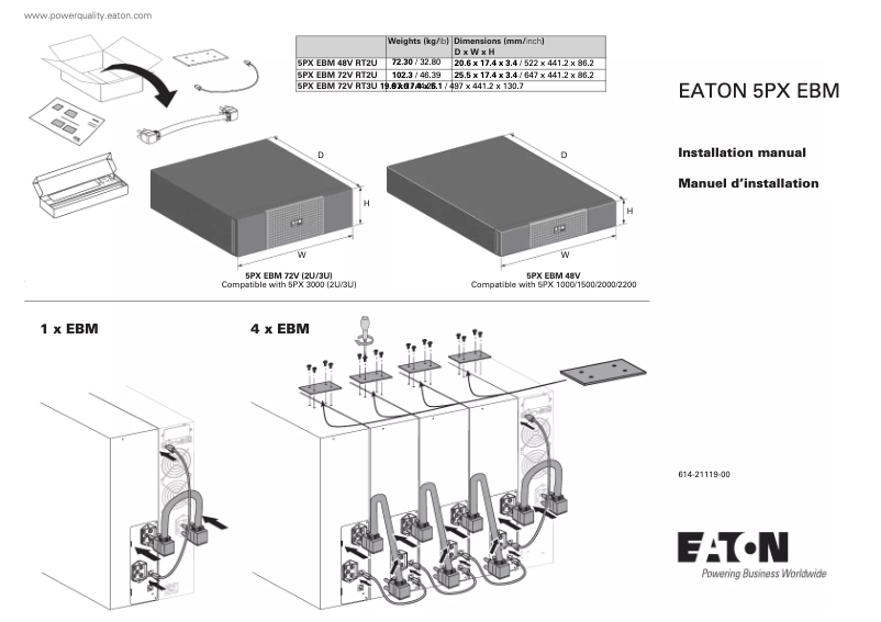 Page n°1 - Manuel utilisateur Eaton 5PX 2000VA