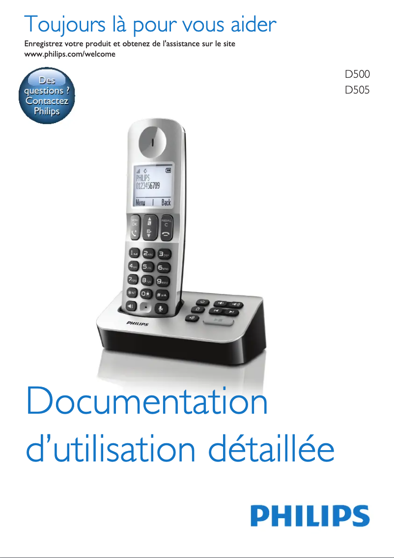 Imagen de la primera página del manual del dispositivo D505