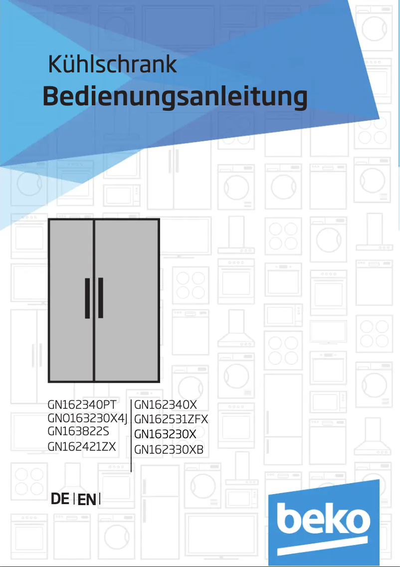 Page 1 de la notice Manuel utilisateur Beko GN162421ZX