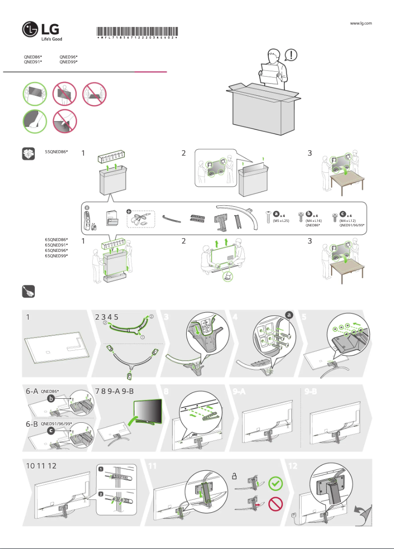 Image de la première page du manuel de l'appareil 65QNED99SQB
