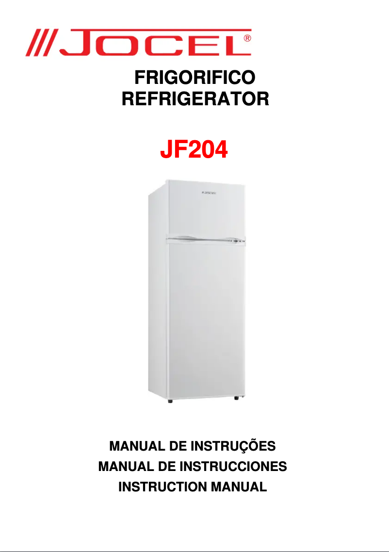 Image de la première page du manuel de l'appareil JF204