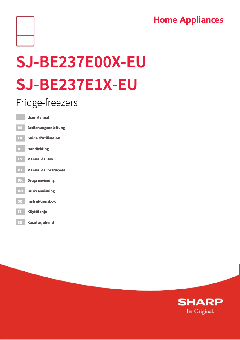 Image de la première page du manuel de l'appareil SJ-BE237E00X-EU