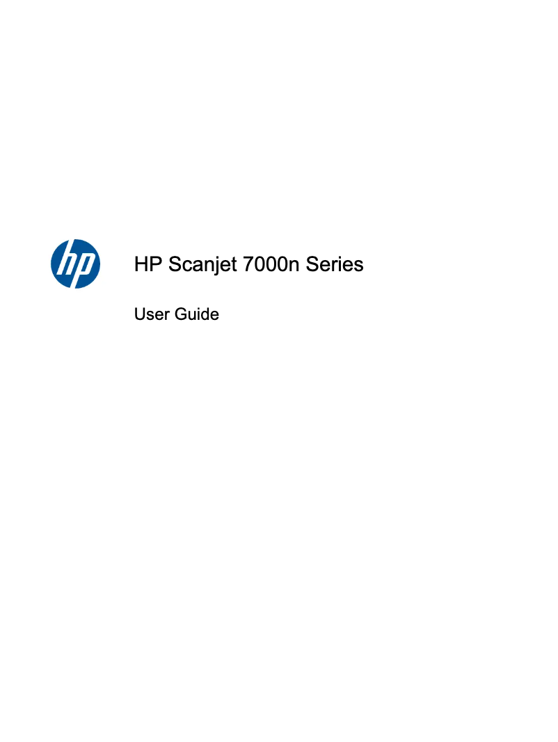 Page n°1 - Manuel utilisateur HP Scanjet Enterprise 7000nx