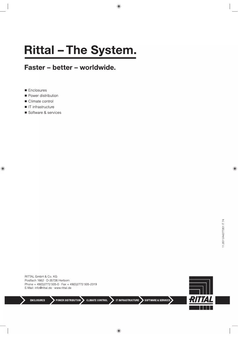 Page 1 de la notice Manuel utilisateur Rittal DK 7824.120