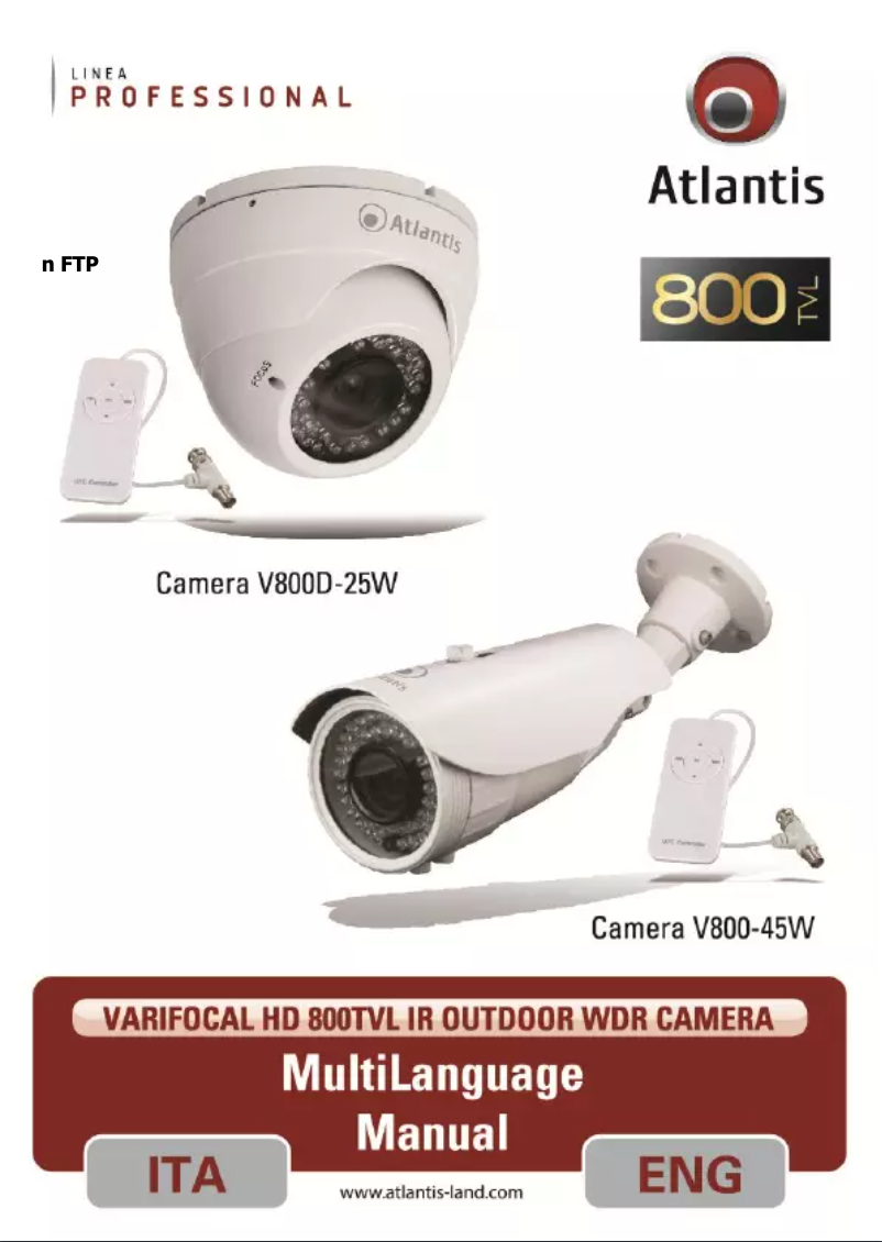 Page n°1 - Manuel utilisateur Atlantis Land V800D-25W