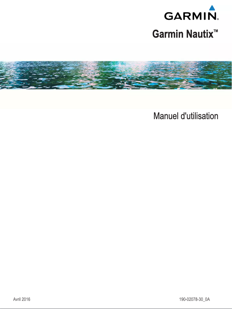 Page 1 de la notice Manuel utilisateur Garmin Nautix