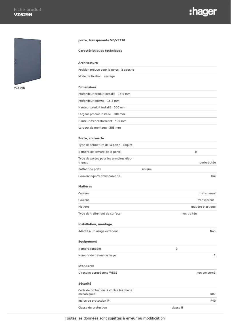 Image de la première page du manuel de l'appareil VZ629N