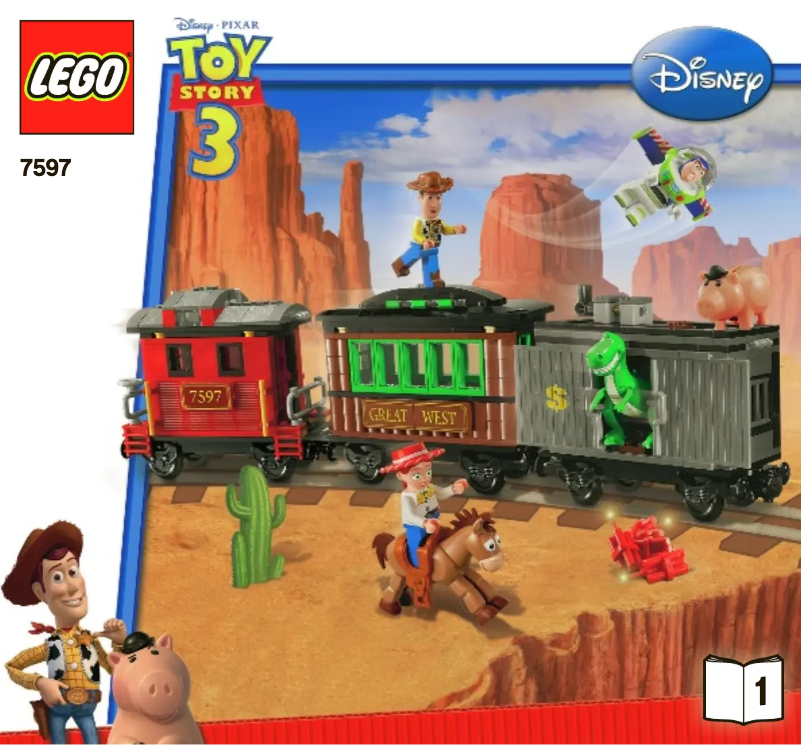 Page 1 de la notice Manuel utilisateur Lego Western Train Chase