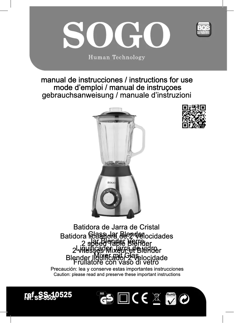 Image de la première page du manuel de l'appareil BAT-SS-5505