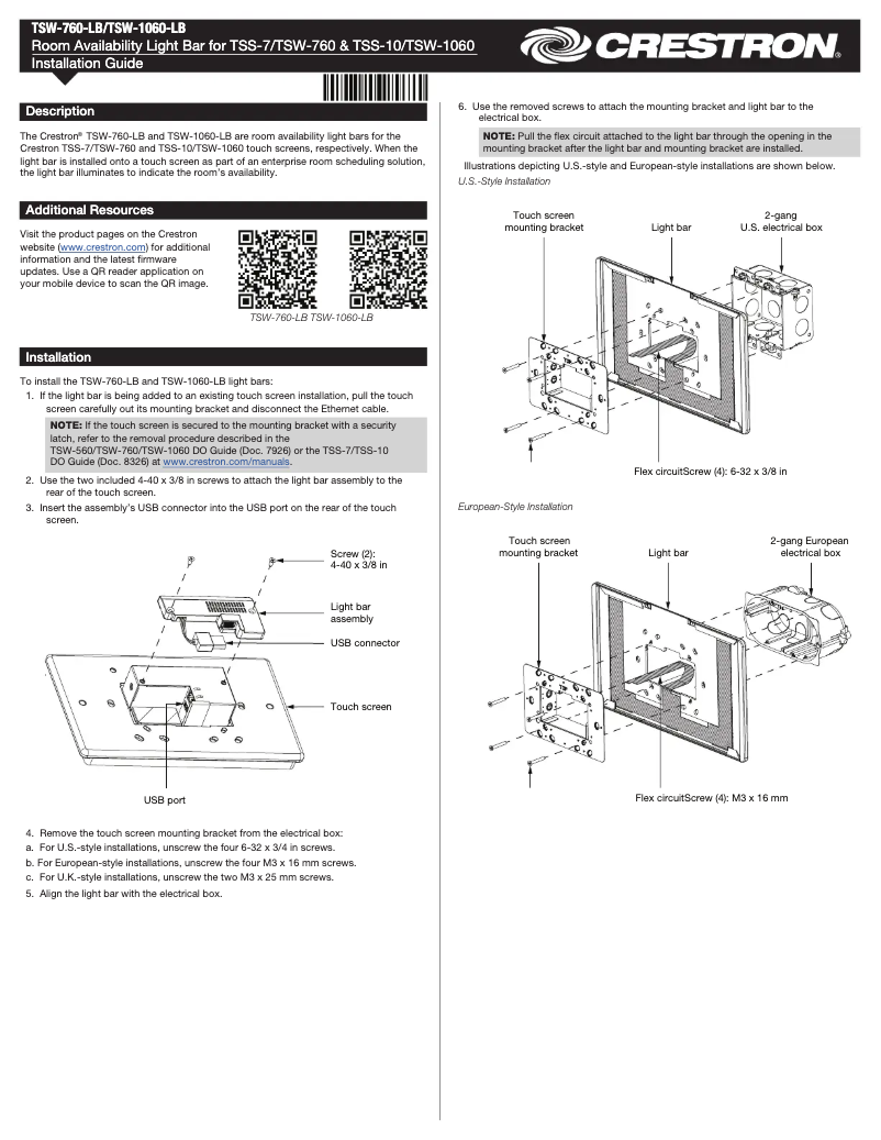 Image de la première page du manuel de l'appareil TSW-760-LB-B