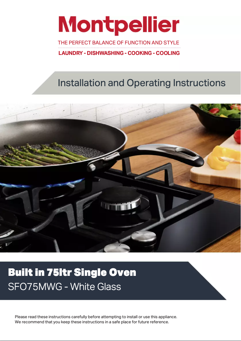 Image de la première page du manuel de l'appareil SFO75MWG