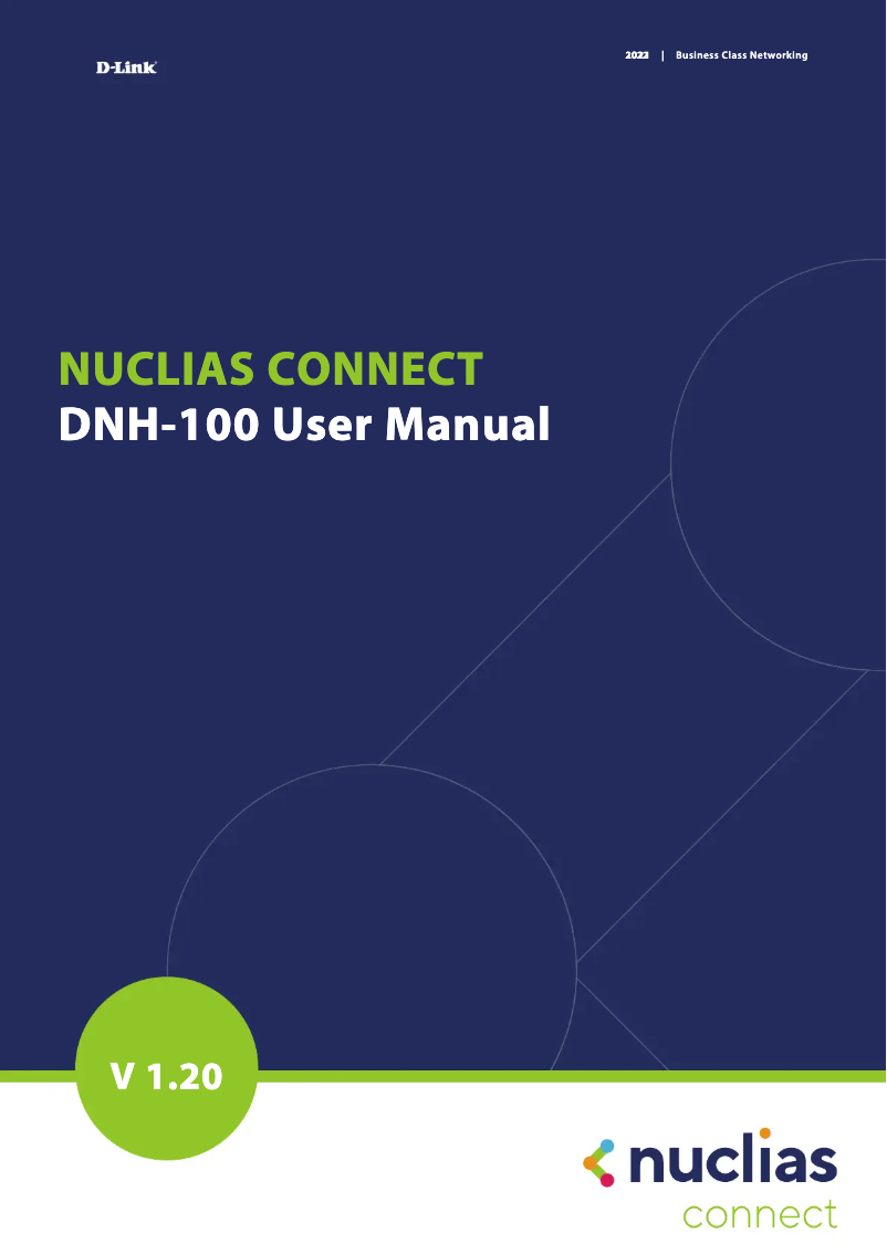 Page n°1 - Manuel utilisateur D-Link DNH-100