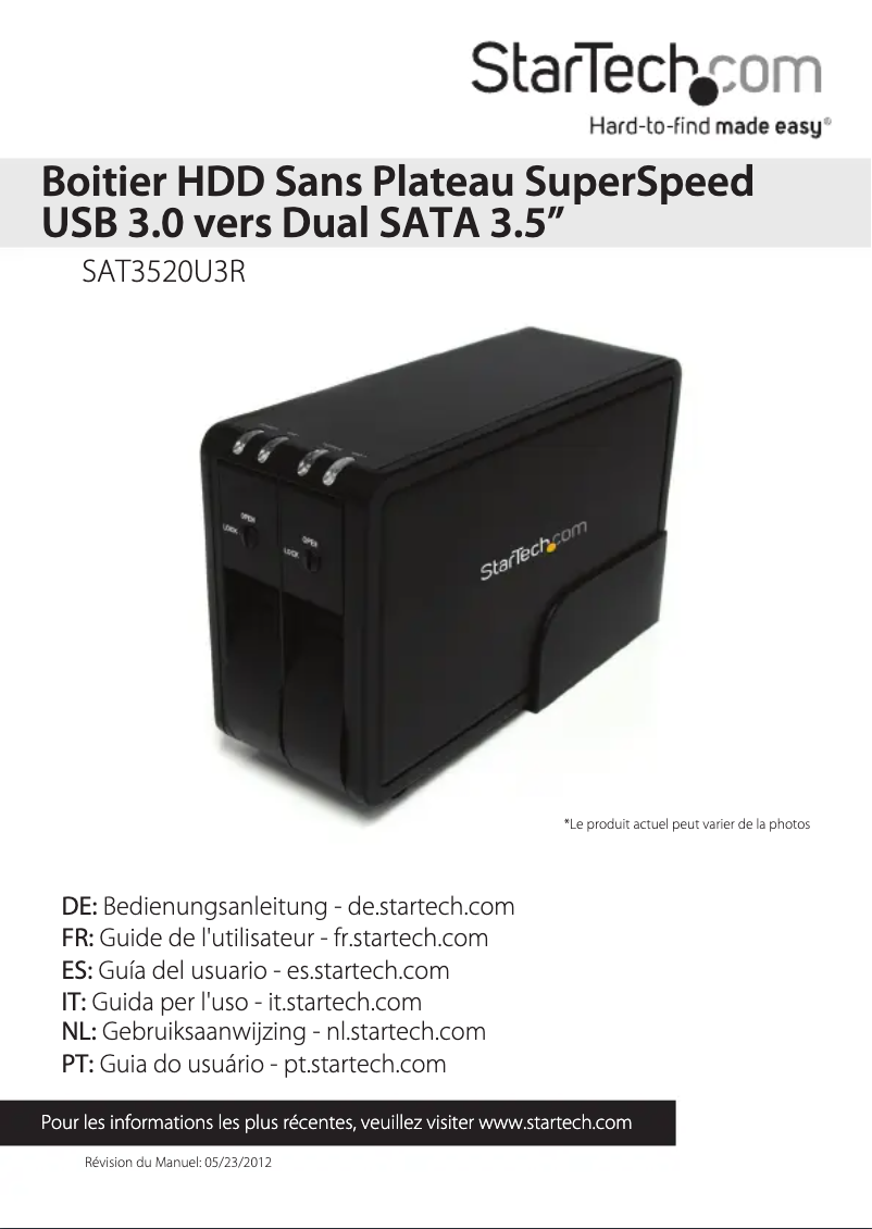 Page 1 de la notice Manuel utilisateur StarTech.com SAT3520U3R